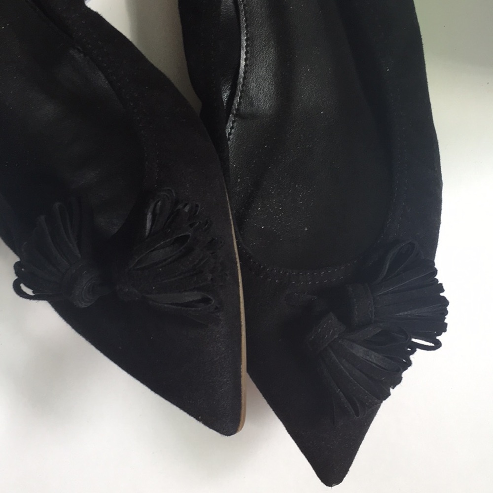 J. crew tassel shoes flat suede pointy toe - Picture 3 of 4